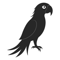 Macaw icon silhouette vector illustration