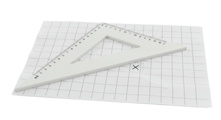 Isolated Triangle Ruler on Graph Paper