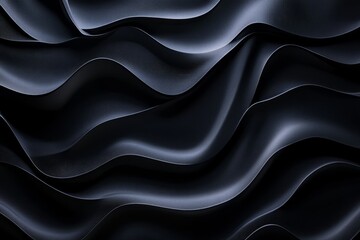 Obraz premium Abstract dark wavy pattern with textured black curving lines
