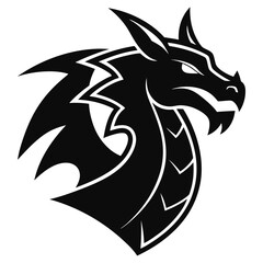vector image of a  dragon horse