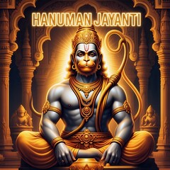 Hanuman Jayanti Poster 4K HD Wallpaper Background Picture | Spiritual Meditation Theme | jay hanuman jay shree ram