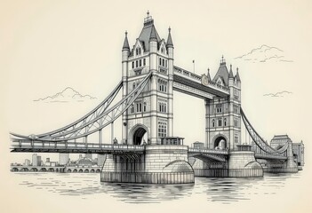 Obraz premium Etched Style, Detailed Texture, Iconic Structure, Artistic Representation