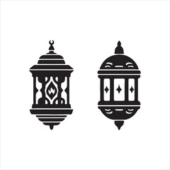 vector illustration of an old lantern