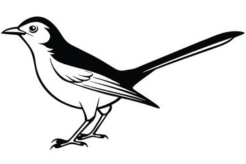 Black and White Magpie Icon 
