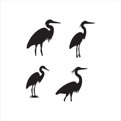 vector illustration of a crane birds
