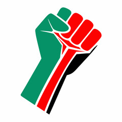 Raised Fist Empowerment Icon Vector.