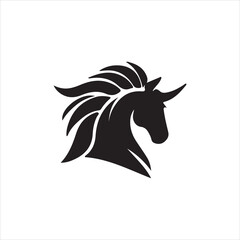 horse bull head vector