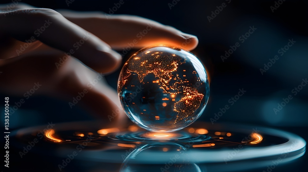Poster innovative digital inclusion platform offering real time holographic access to a global interconnect