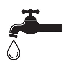 Water tap icon set. Faucet glyph icon. Vector file illustration eps 10