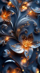 Gold and silver filigree with intricate design high resolution picture