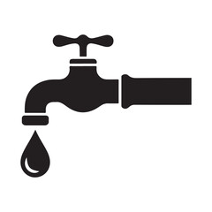 Water tap icon set. Faucet glyph icon. Vector file illustration eps 10