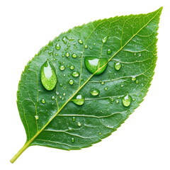 Fresh Green Leaf on transparent background