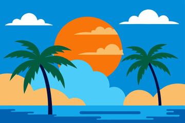 palm trees on the beach