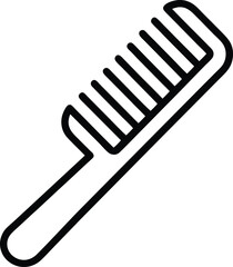 comb outline vector illustration. Wide-Toothed Comb Vector icon