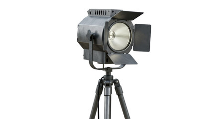 Isolated Professional Studio Lighting Equipment on Tripod