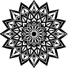 black mandala frame vector background. illustration