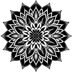 black mandala frame vector background. illustration