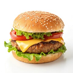 hamburger on a white background