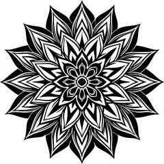 black mandala frame vector background. illustration