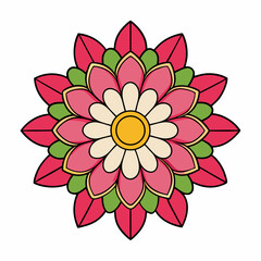 Fototapeta premium black mandala frame vector background. illustration