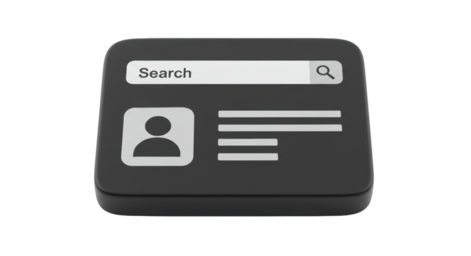 Isolated Search Bar with Profile Icon Online Access