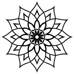 black mandala frame vector background. illustration