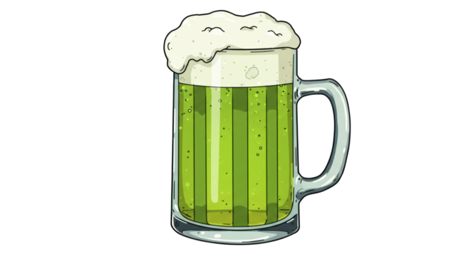 Isolated Mug of Green Beer for St Patrick's Day