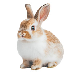 Obraz premium Fluffy Rabbit isolated on transparent background Generative Ai