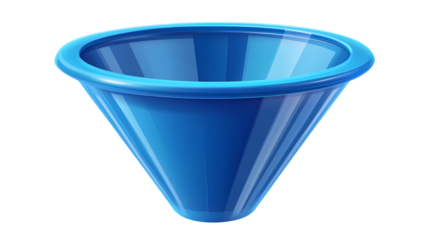 Digital Marketing Funnel Illustration for Business on Transparent Background