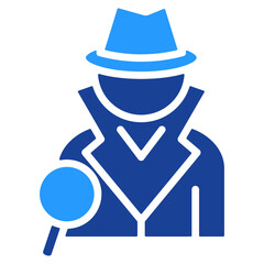 Detective Icon Single Vector Collection 