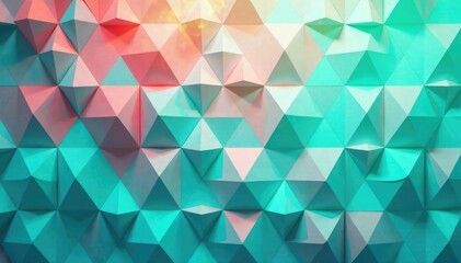 Obraz premium Repeating teal triangles forming a vibrant geometric design , graphic, green