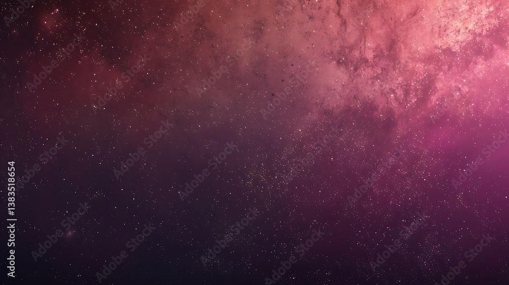 Wall mural abstract image of starry space filled with colorful clouds