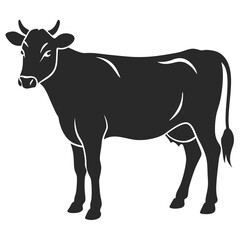 cow silhouette vector illustration