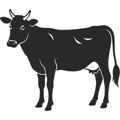 cow silhouette vector illustration