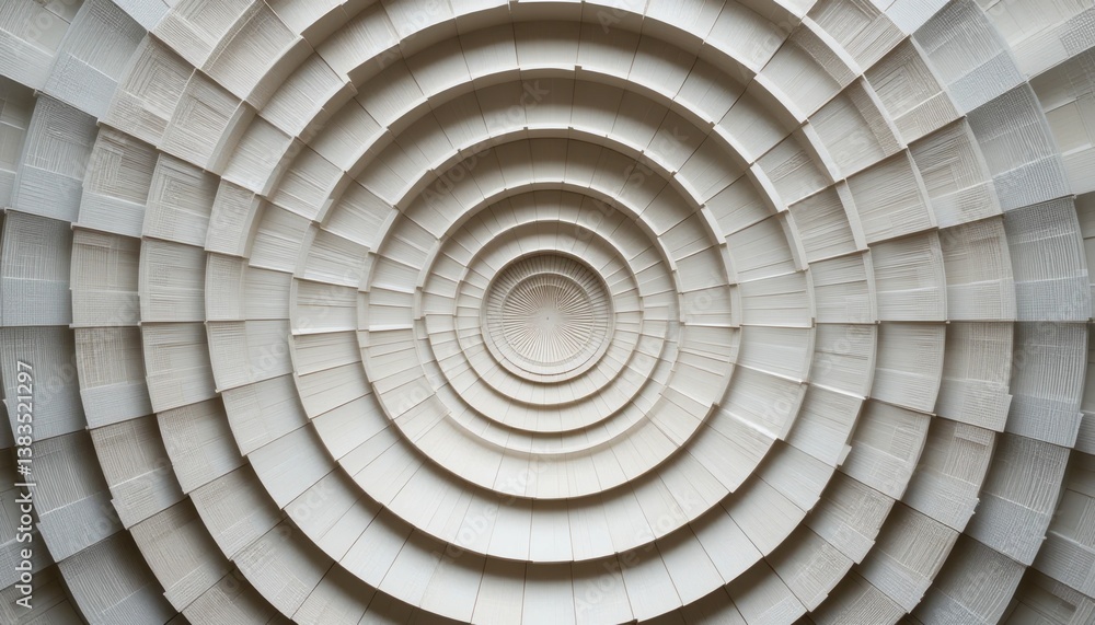 Poster dynamic circular pattern formation abstract art unique design studio environment bird's eye view vis