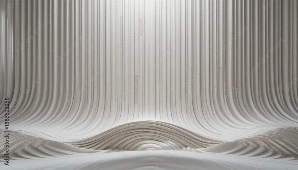 Poster dynamic abstract design displaying flowing lines modern art gallery visual content contemporary envi