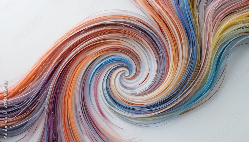 Poster dynamic colorful swirl design abstract canvas artwork modern aesthetic studio environment high-resol