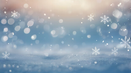 Natural Winter Christma creating a magical and  all to enjoy no people christmas card snowing greeting card blue background. ai