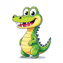 Fototapeta premium Adorable Cartoon Crocodile Vector Illustration