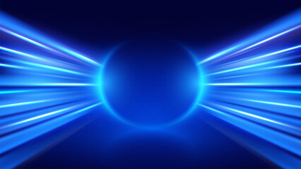 illustration of spreading lines shiny effects for ecommerce signs retail shopping. Motion light effect for banners. Curved light trail stretched upward. Fast speed car. 