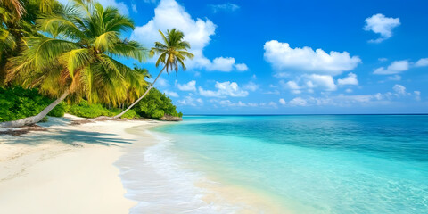 Paradise Beach: Azure Waters, Palm Trees, Relaxing Getaway