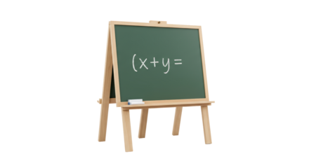 Isolated Blackboard with Math Equation for Education