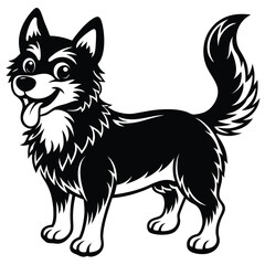 vector illustration of a dog