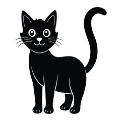 black cat vector illustration