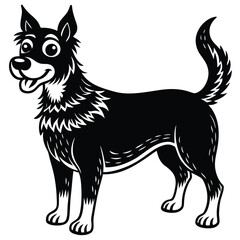 vector illustration of a dog