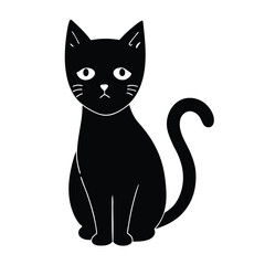 black cat vector illustration