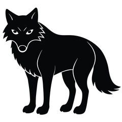 black wolf vector illustration