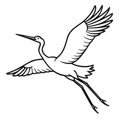 vector illustration of a stork