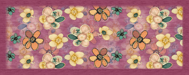 BEAUTIFUL TEXTILE DUPATTA PATTERN,DIGITAL PRINT.duppata