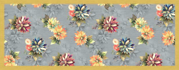 BEAUTIFUL TEXTILE DUPATTA PATTERN,DIGITAL PRINT.duppata